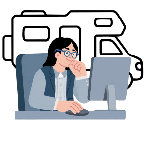 Arbeiten in Van Icon